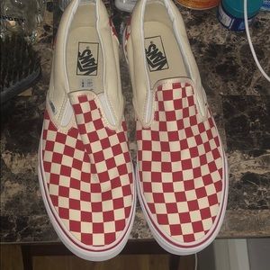 RED CHECKERED PRINT VANS